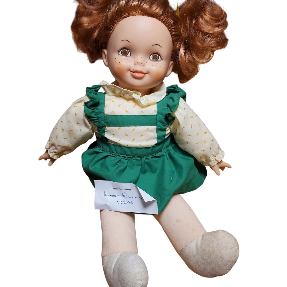 Vintage 1988 James River Corp Northern‎ Doll Red Hair Freckles Green Dress